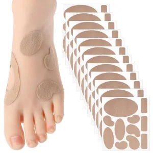 12 Sheets 11 Shape Moleskin Blister Plaster Heel Moleskine Pads Multi-Shaped Moleskine Patches for Heel Shoe Insoles Mole Skin Patch for Feet
