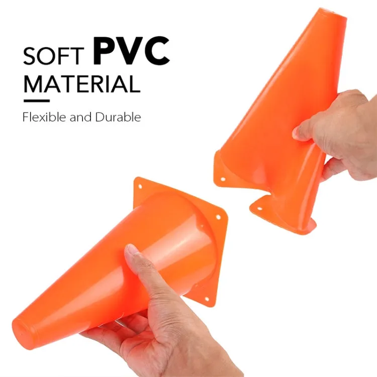 2 PCS Football Obstacle Sign Tube Thickening Road Block Cone without Hole, Size: 18 x 14cm(Green)