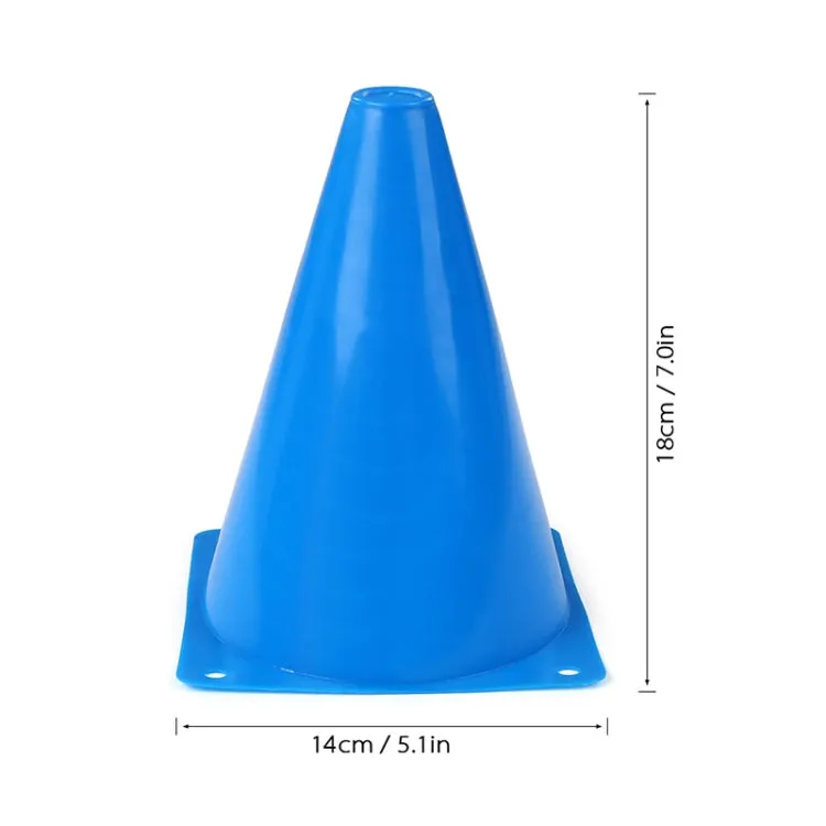 2 PCS Football Obstacle Sign Tube Thickening Road Block Cone without Hole, Size: 18 x 14cm(Green)