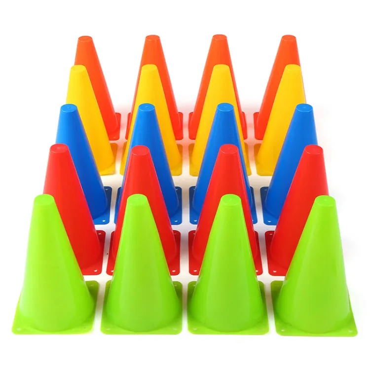 2 PCS Football Obstacle Sign Tube Thickening Road Block Cone without Hole, Size: 18 x 14cm(Green)