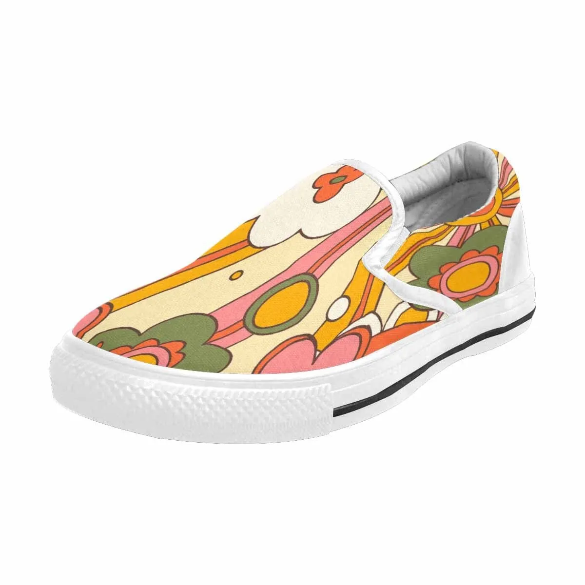 70s Hippie Groovy Retro Women's Slip-on Canvas Shoes