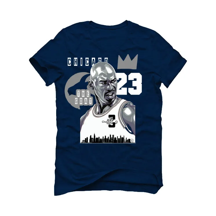 Air Jordan 5 “Georgetown” | illcurrency Navy Blue T-Shirt (The Goat)