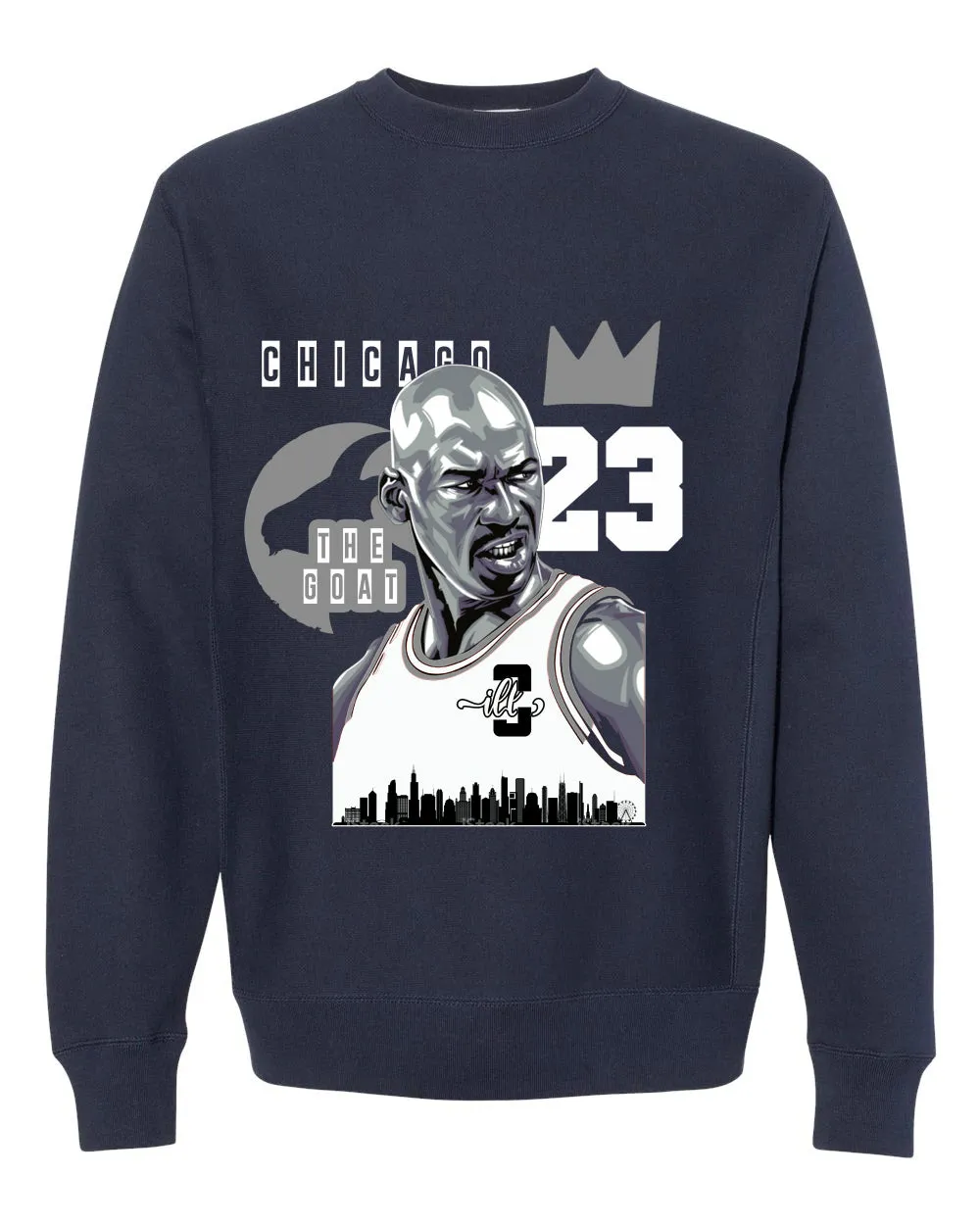 Air Jordan 5 “Georgetown” | illcurrency Navy Blue T-Shirt (The Goat)
