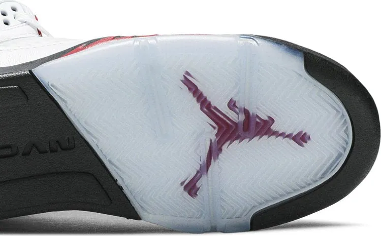 Air Jordan 5 Retro GS Fire Red 2020, white