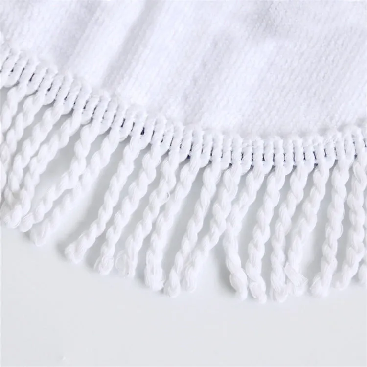 Animal Pattern Round Superfine Fiber Beach Towel with Tassel, Size:150 x 150cm(Lotus Turtle)