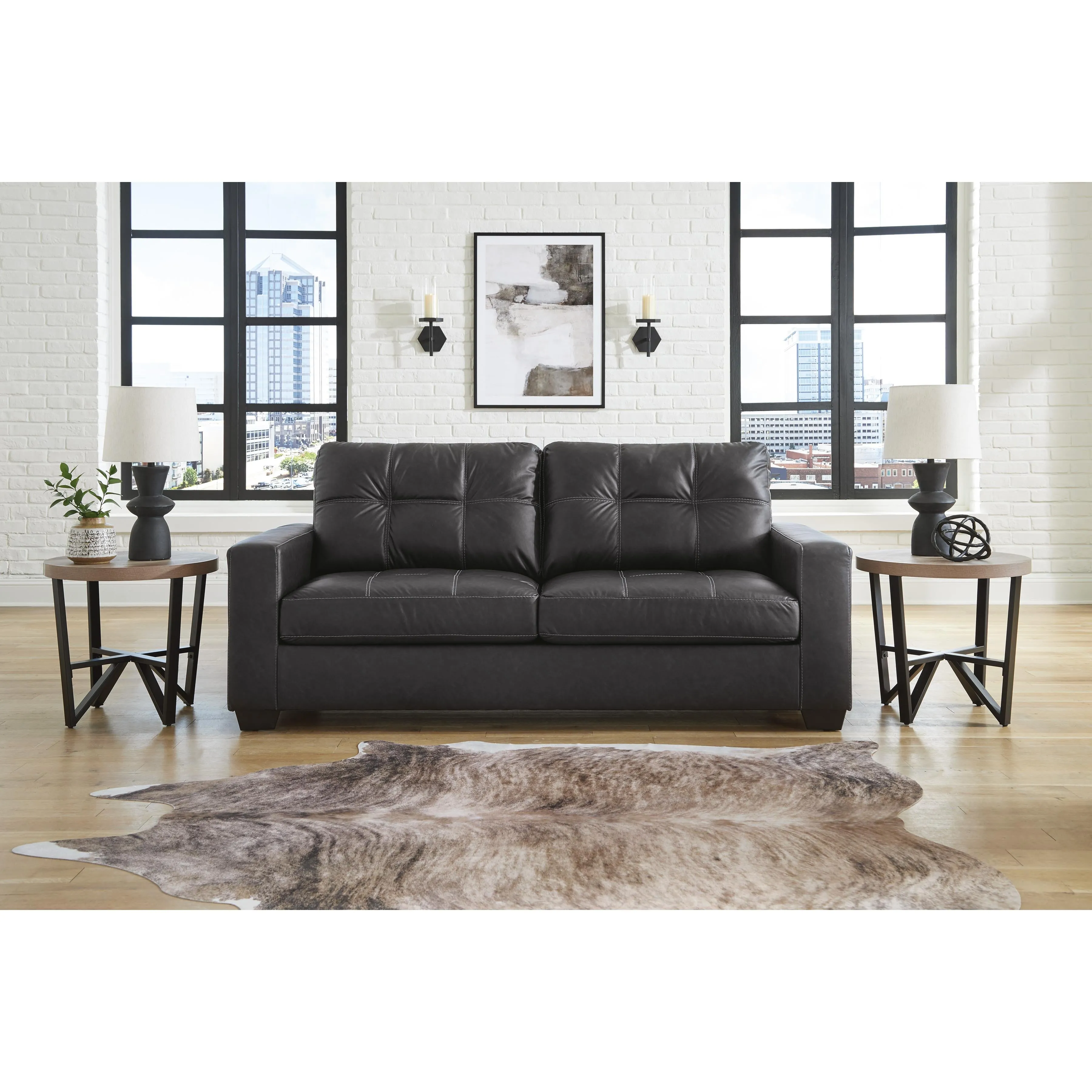Benchcraft Barlin Mills Leather Look Queen Sofabed 1700439