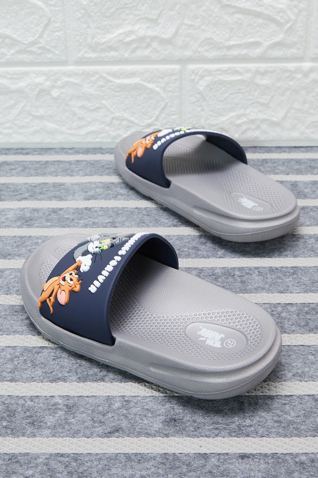 Boys Navy Tom & Jerry Character Slide