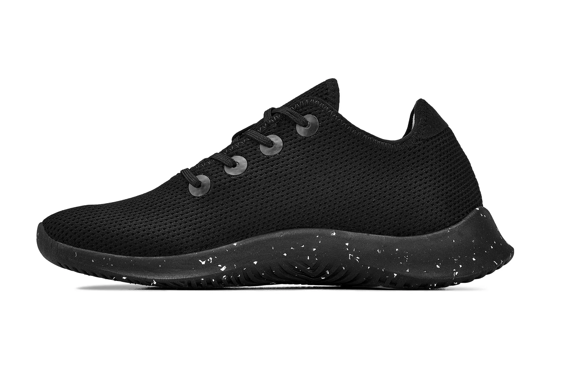 CALTO - Q400 - 2.4 Inches Taller (Black/Noire & Speckle Sole) - Ultra Lightweight Knitted Sneakers