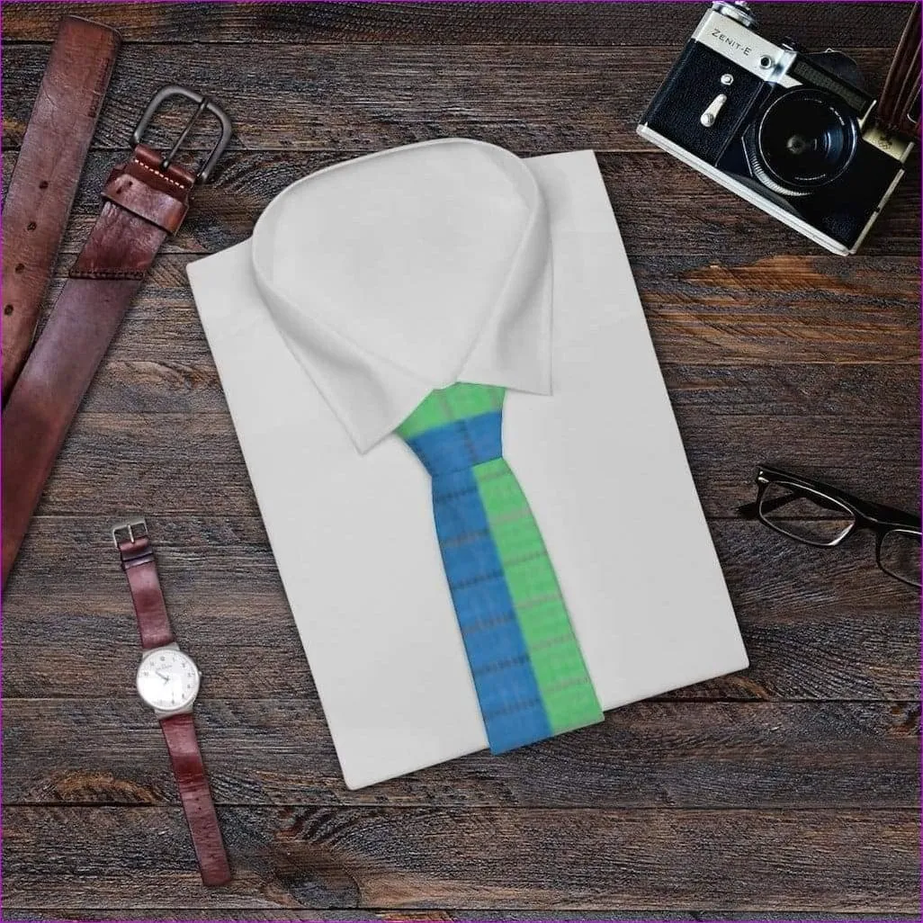 Checkered Lime Necktie