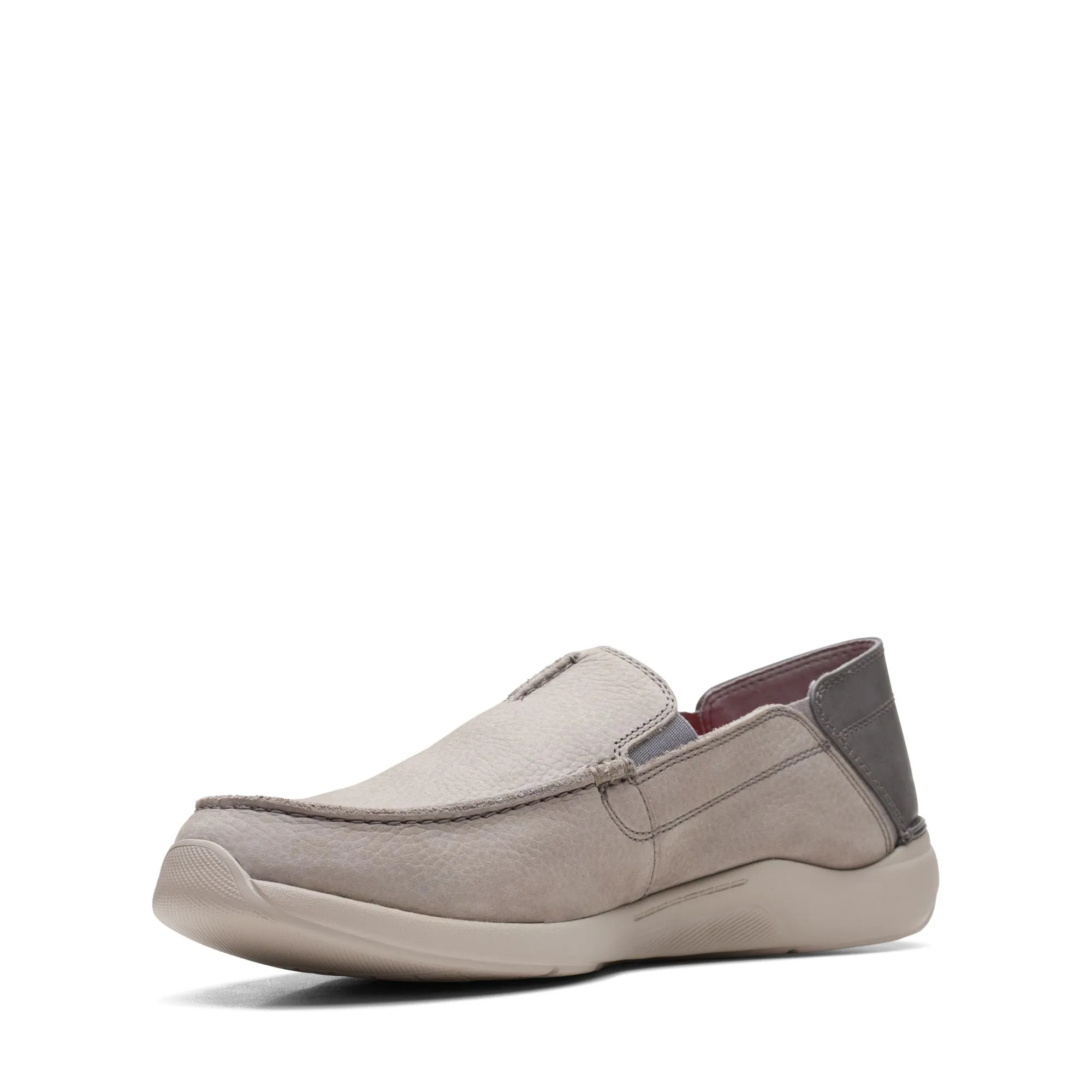 Clarks Men's Gorwin Step - Light Grey Nubuck