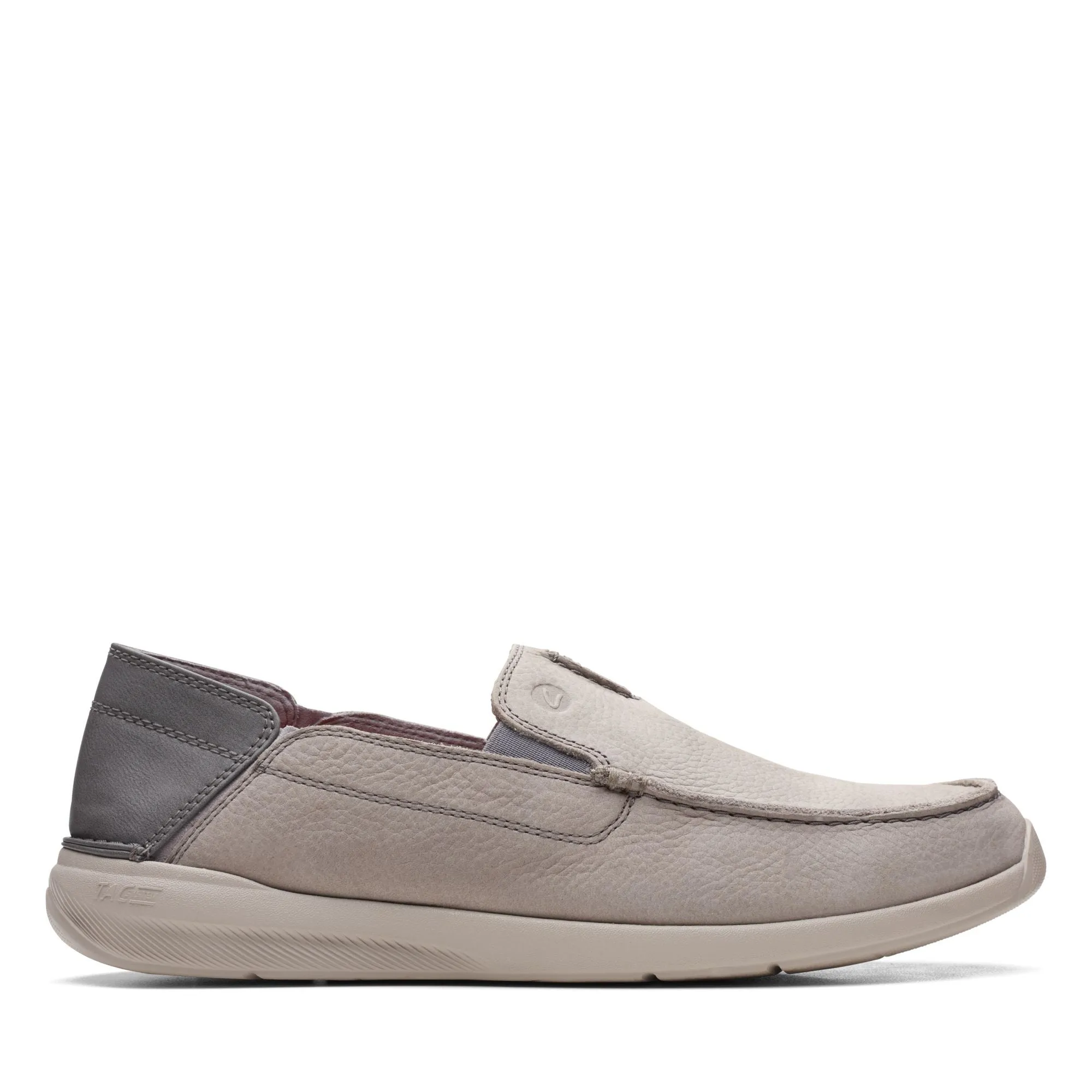 Clarks Men's Gorwin Step - Light Grey Nubuck