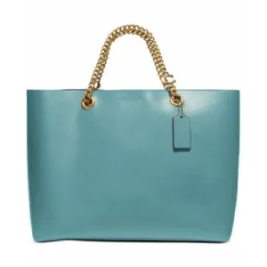 Coach Signature Chain Convertible Leather Tote