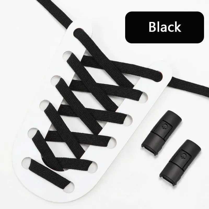 Colorful Press Lock Elastic Shoelaces: Vibrant Hassle-Free Styling
