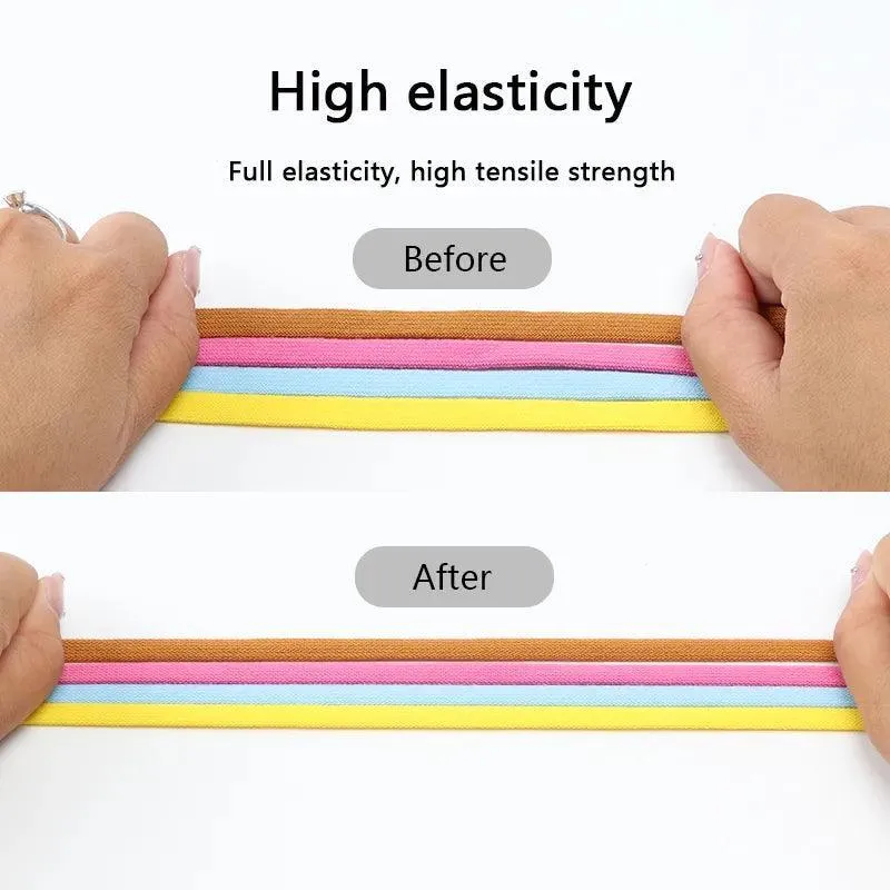 Colorful Press Lock Elastic Shoelaces: Vibrant Hassle-Free Styling