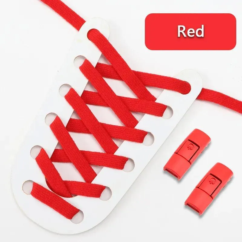 Colorful Press Lock Elastic Shoelaces: Vibrant Hassle-Free Styling