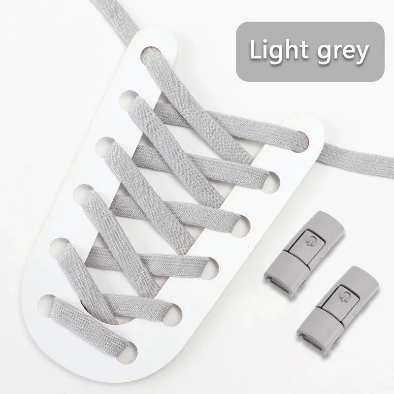 Colorful Press Lock Elastic Shoelaces: Vibrant Hassle-Free Styling