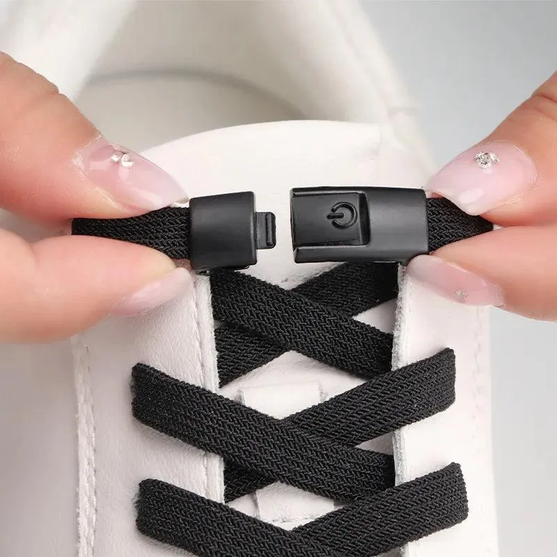Colorful Press Lock Elastic Shoelaces: Vibrant Hassle-Free Styling