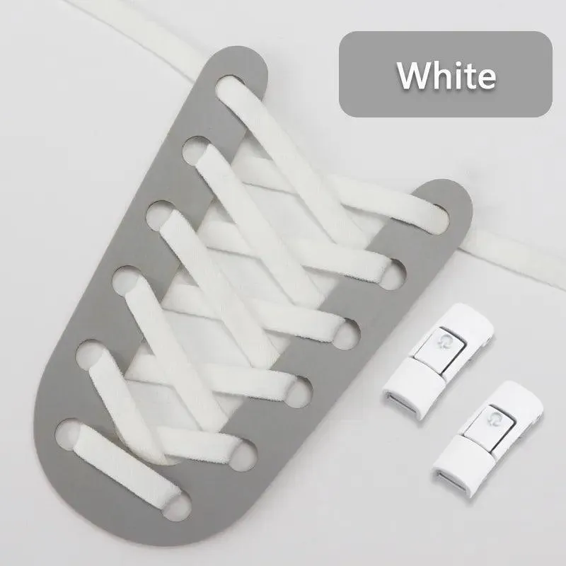 Colorful Press Lock Elastic Shoelaces: Vibrant Hassle-Free Styling