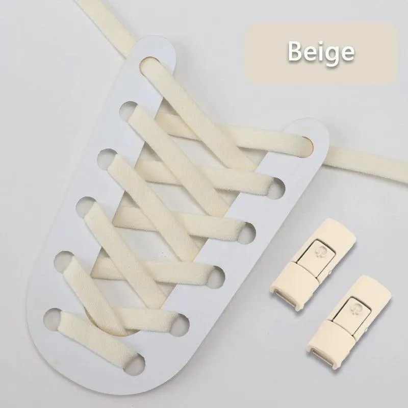 Colorful Press Lock Elastic Shoelaces: Vibrant Hassle-Free Styling