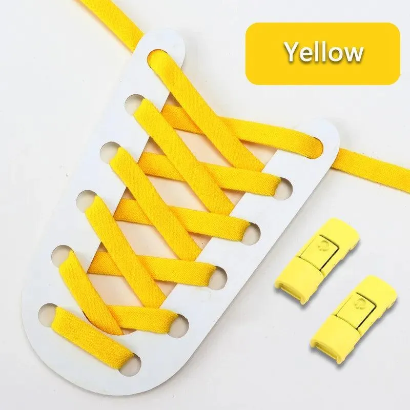 Colorful Press Lock Elastic Shoelaces: Vibrant Hassle-Free Styling