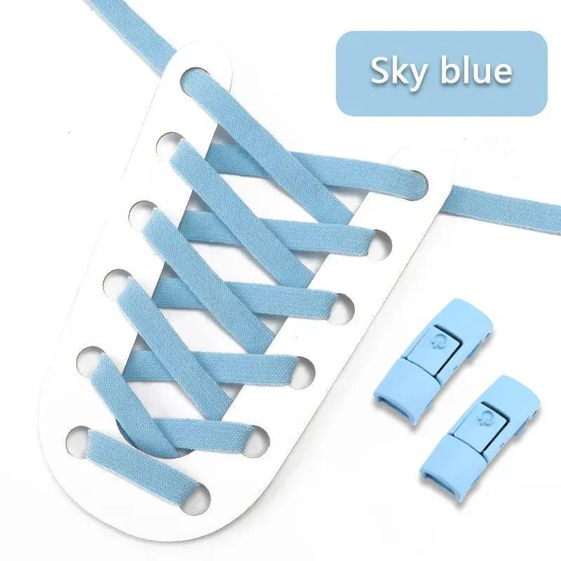Colorful Press Lock Elastic Shoelaces: Vibrant Hassle-Free Styling