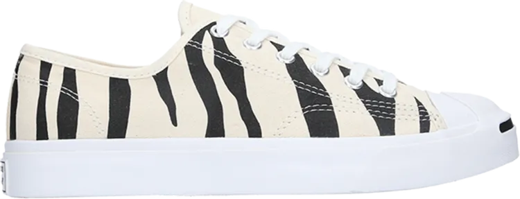 Converse Jack Purcell Ox Zebra Print Sneakers, White
