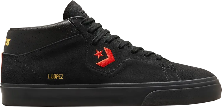 Converse Louie Lopez Pro Mid Mi Gente Capsule Sneakers - Black Poppy Glow, black