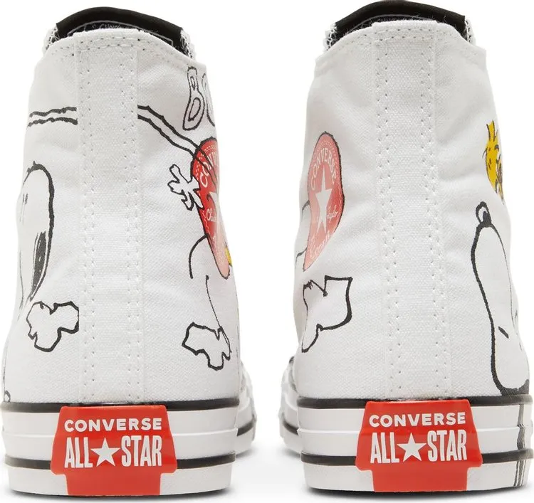Converse Peanuts x Chuck Taylor All Star High Snoopy and Woodstock Sneakers, White