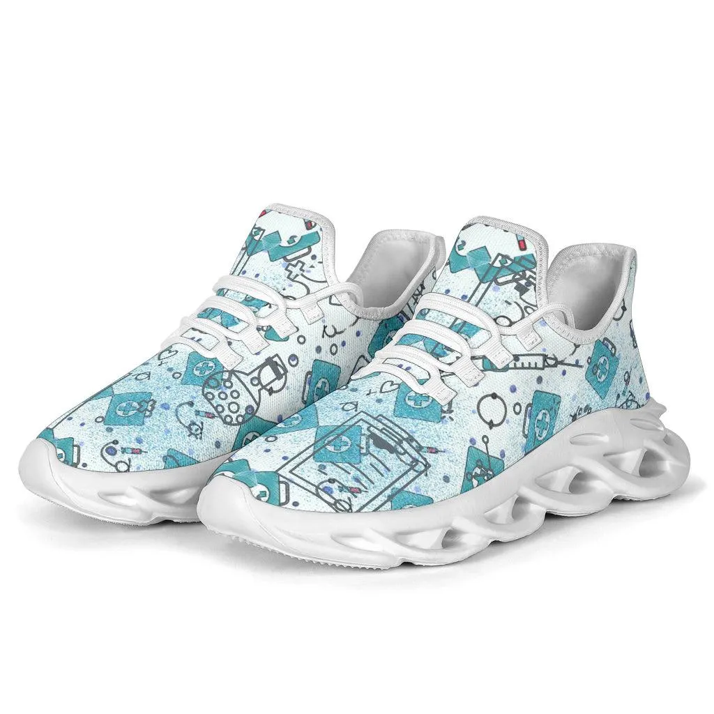 Doctor/Nurse Teal Chart Sneakers