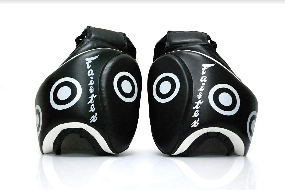 FAIRTEX TP3 DELUXE MUAY THAI BOXING MMA SPARRING THIGH PROTECTOR PAD Adult Leather Size Free Black