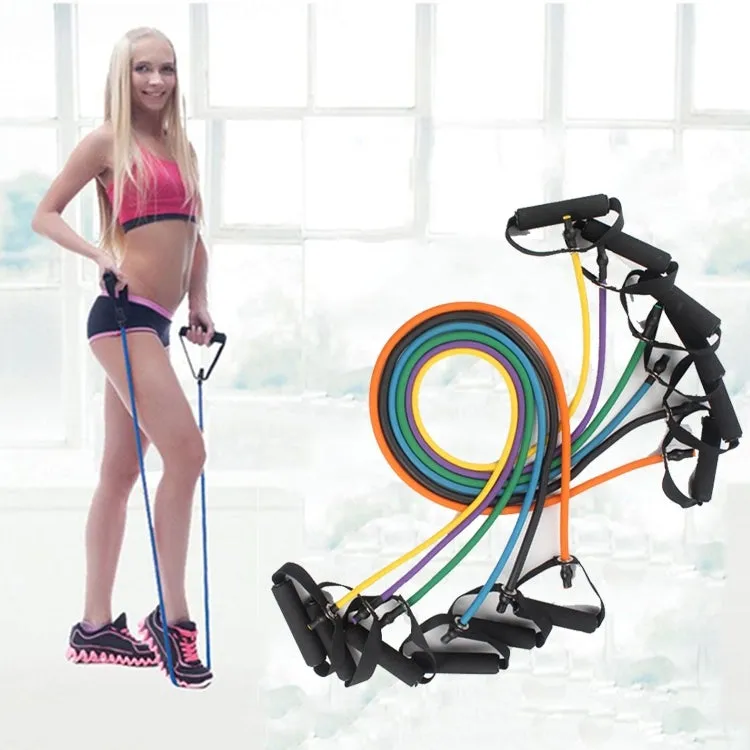 Fitness Exercise Resistance Bands Stretch Elastic Rope Workout Yoga Rally Muscle Training Exercise Rope, Size:6*9*1200mm, Random Color Delivery