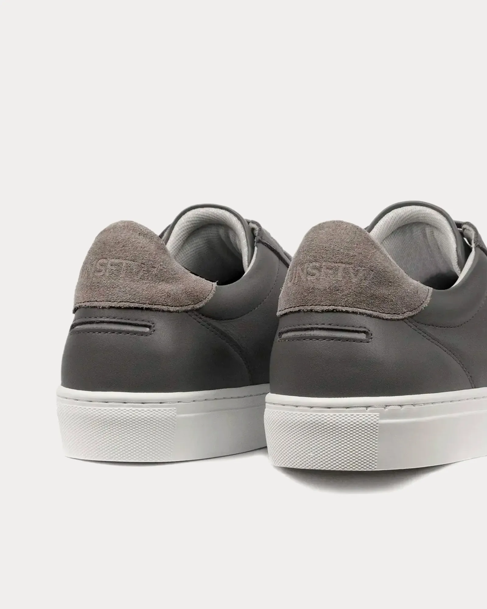 Helier Leather & Suede Grey / White Low Top Sneakers