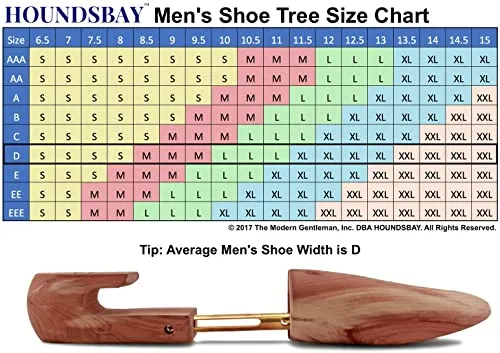 HOUNDSBAY Cedar Shoe Tree for Men | 2-PACK