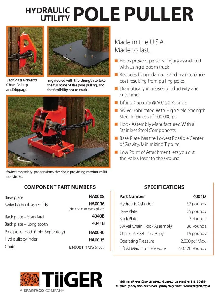 Huskie Tools Tiiger Pole Puller Pad - HA0040