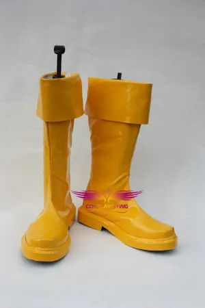 Justice League Captain Marvel Billy Batson Cosplay Shoes Boots Custom Made for Adult Men and Women