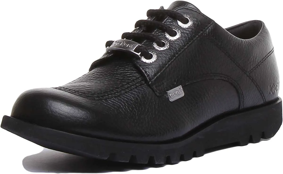 Kickers Kick Lo Luxe In Black in Teen UK Size 3 - 6