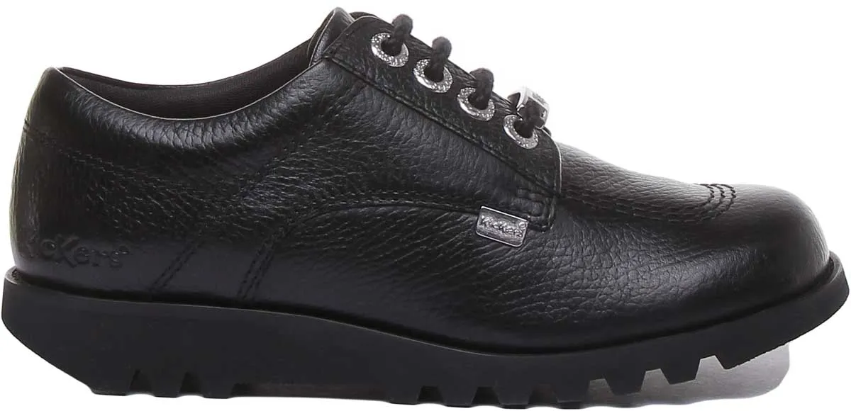 Kickers Kick Lo Luxe In Black in Teen UK Size 3 - 6