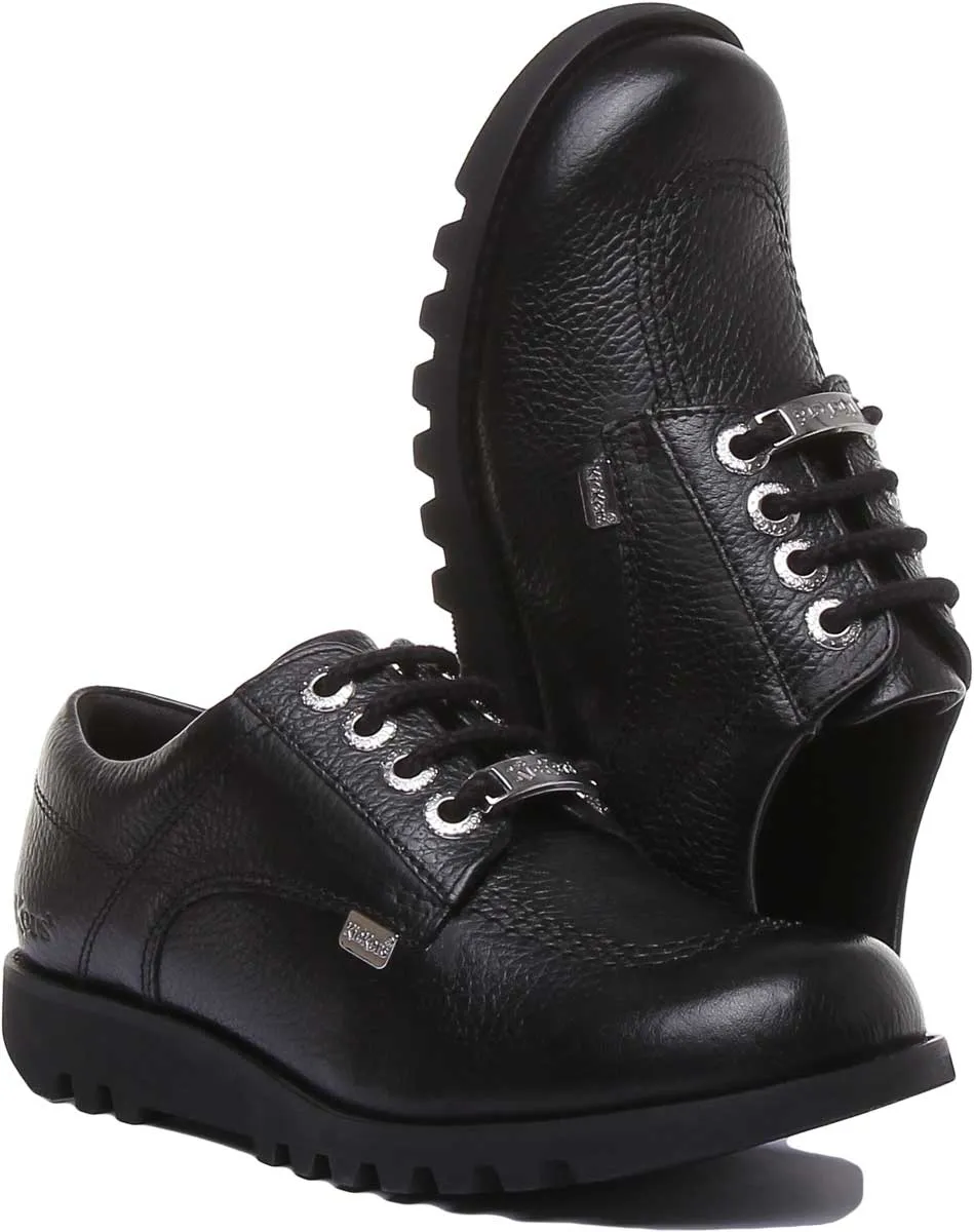 Kickers Kick Lo Luxe In Black in Teen UK Size 3 - 6