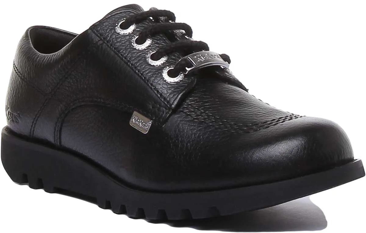 Kickers Kick Lo Luxe In Black in Teen UK Size 3 - 6