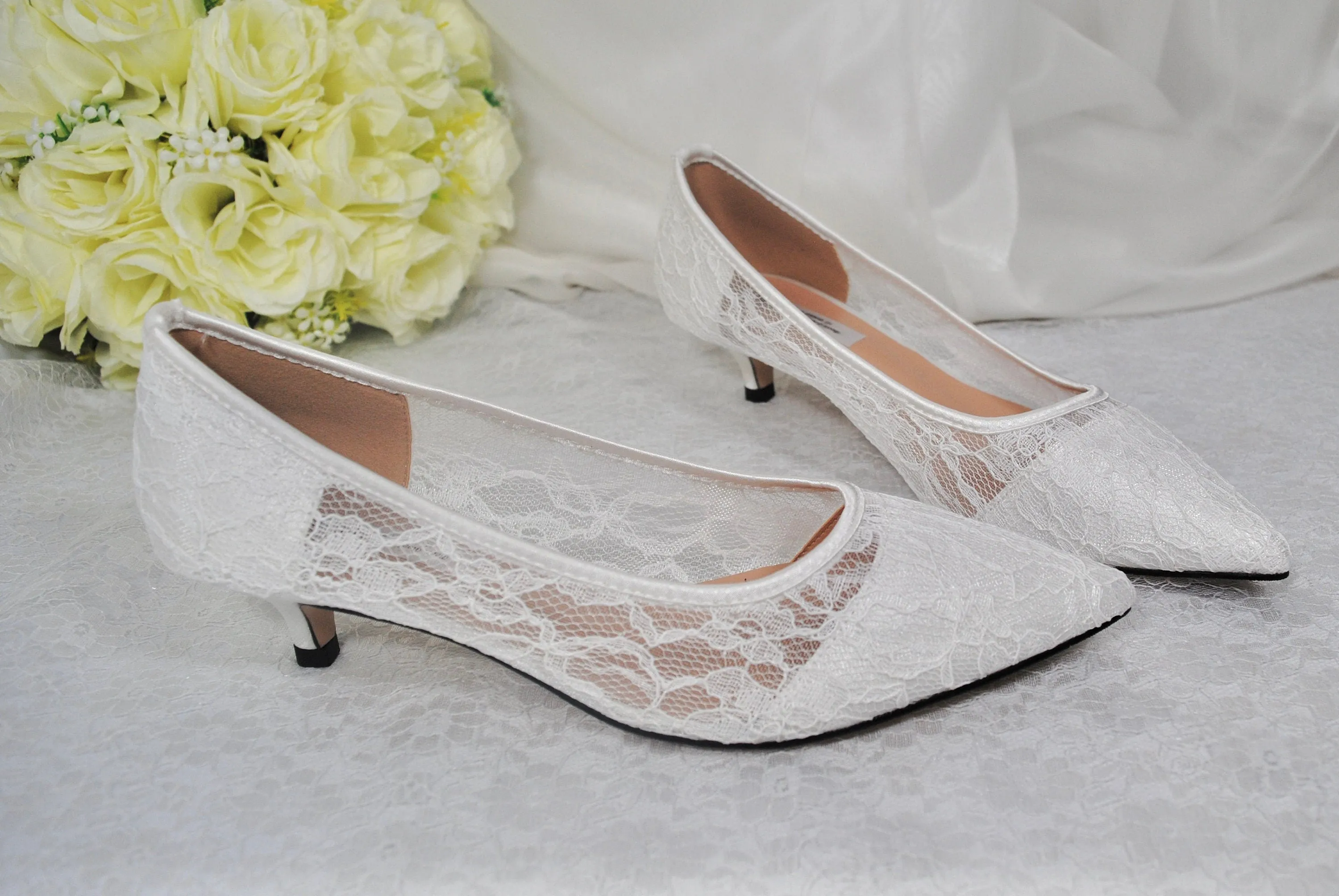 Lace Bridal Shoes | 3cm, 5cm, 7cm or 9cm