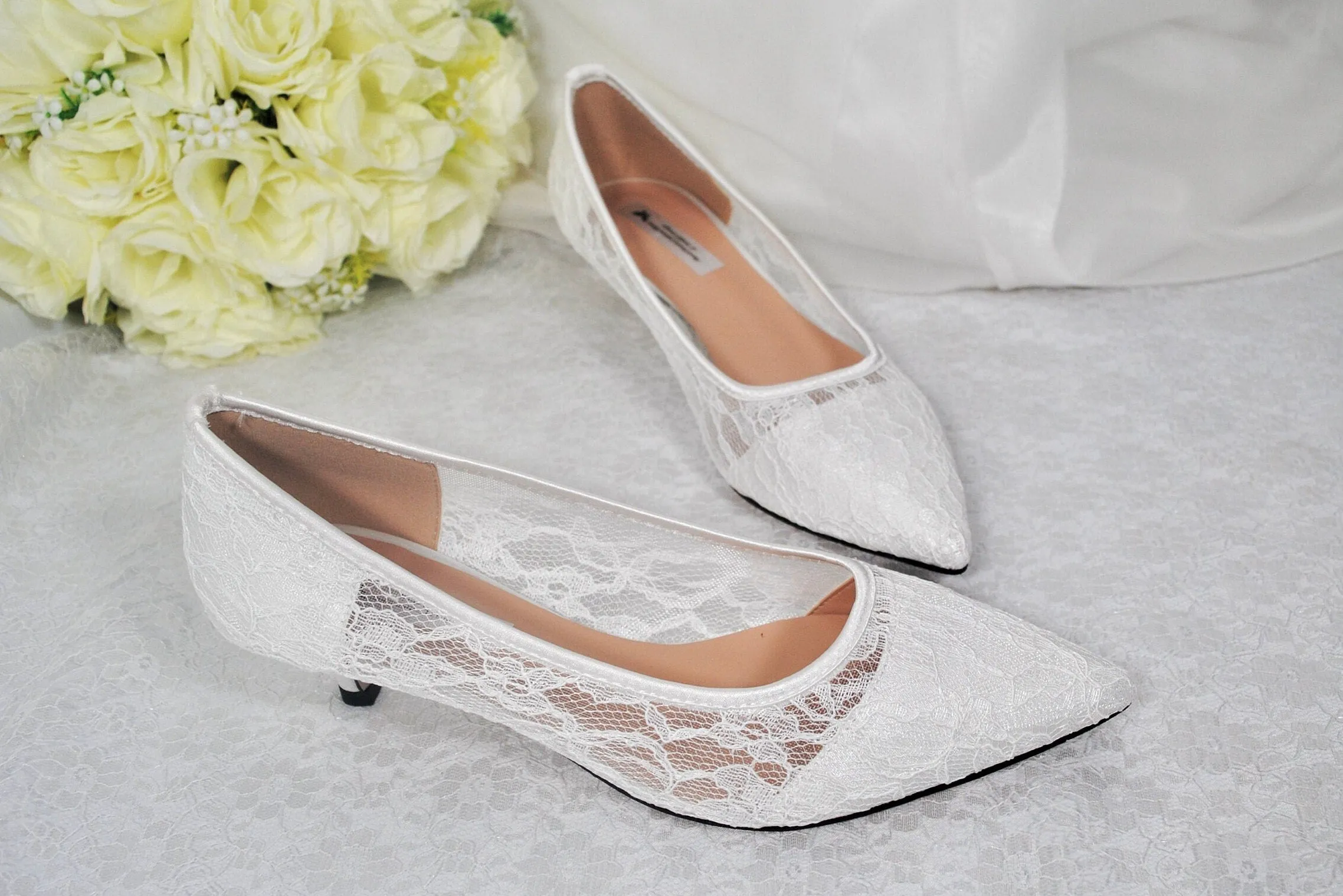 Lace Bridal Shoes | 3cm, 5cm, 7cm or 9cm