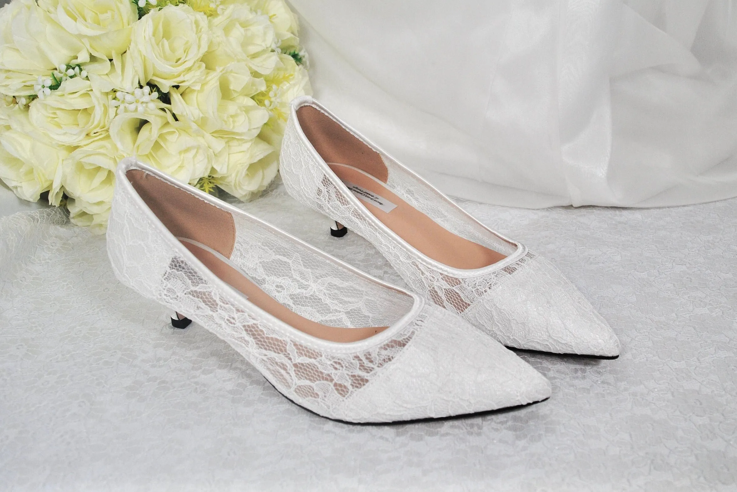 Lace Bridal Shoes | 3cm, 5cm, 7cm or 9cm