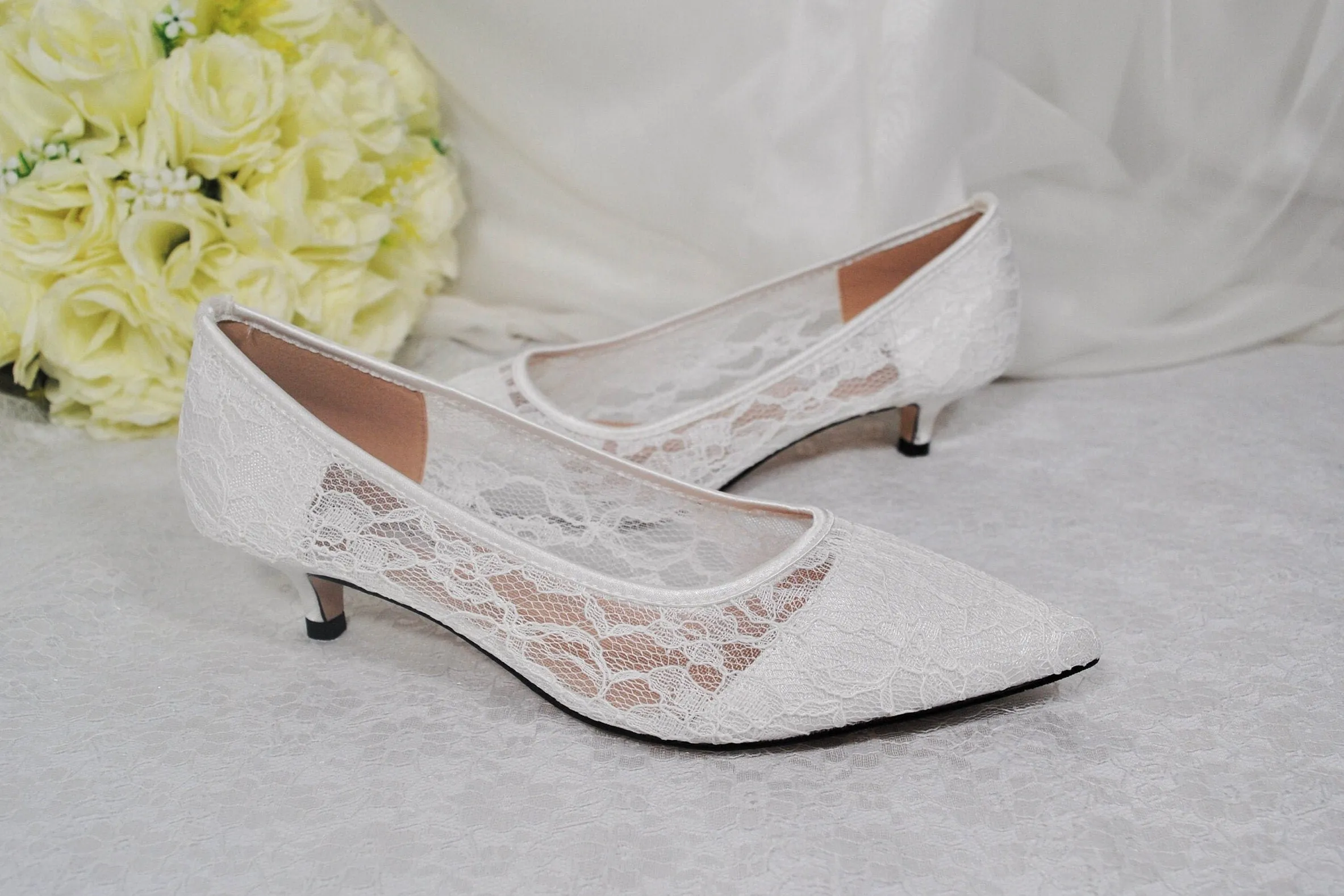 Lace Bridal Shoes | 3cm, 5cm, 7cm or 9cm