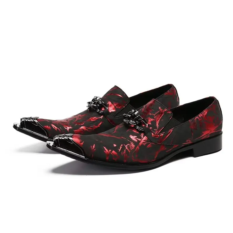 Luxe Exotic Pattern Genuine Leather Slip-on Dress Shoes