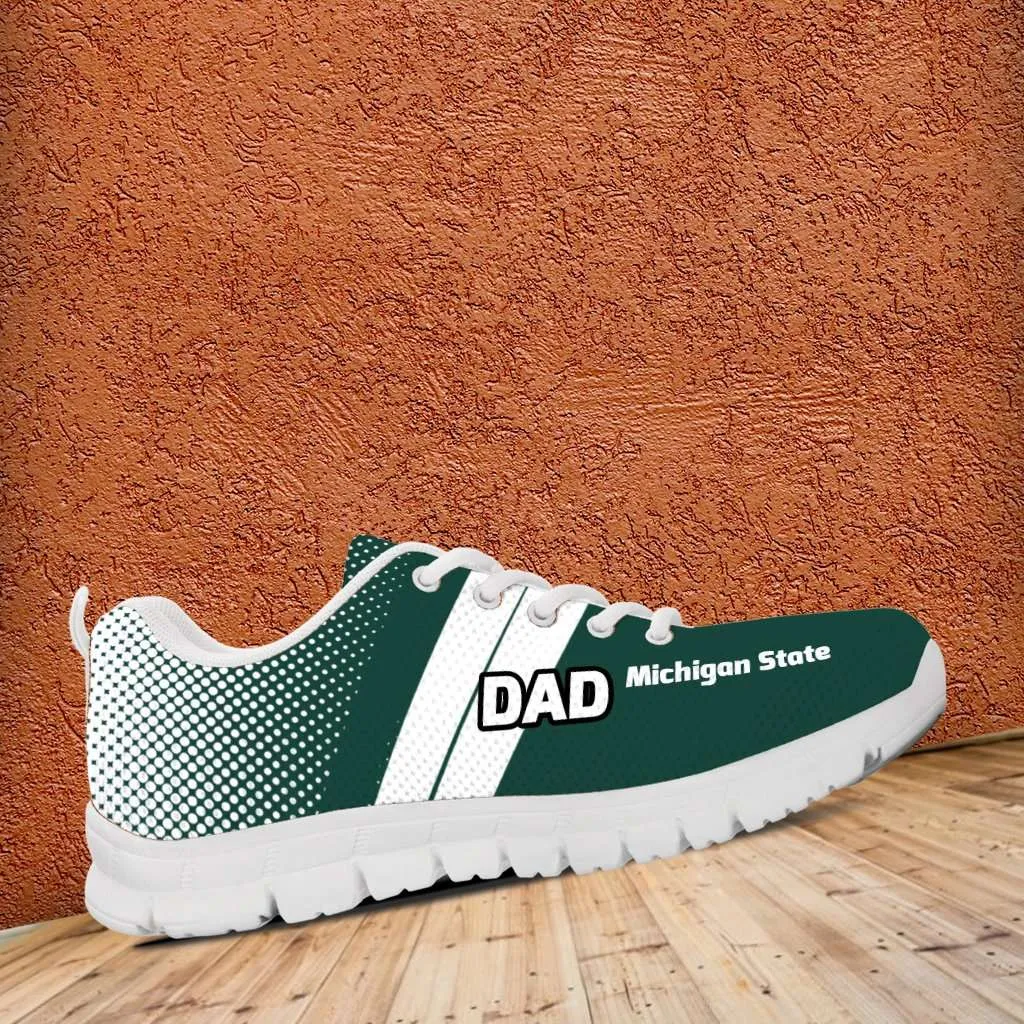 Michigan State DAD Basketball Fan Running Shoes