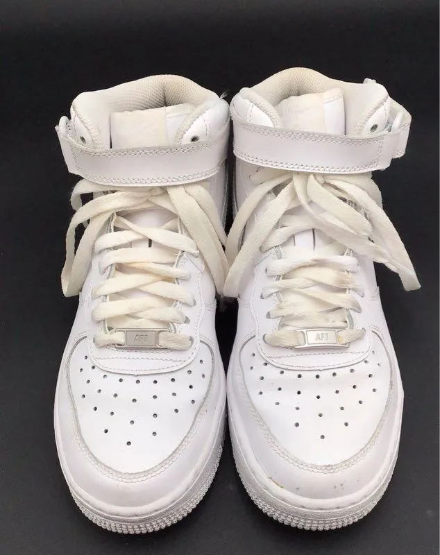 Nike Boys Air Force 1 Mid GS 314195-113 White Athletic Shoes - Size 6.5