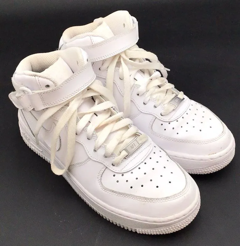 Nike Boys Air Force 1 Mid GS 314195-113 White Athletic Shoes - Size 6.5