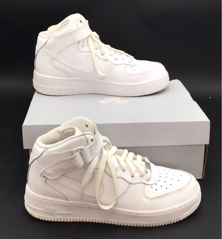 Nike Boys Air Force 1 Mid GS 314195-113 White Athletic Shoes - Size 6.5