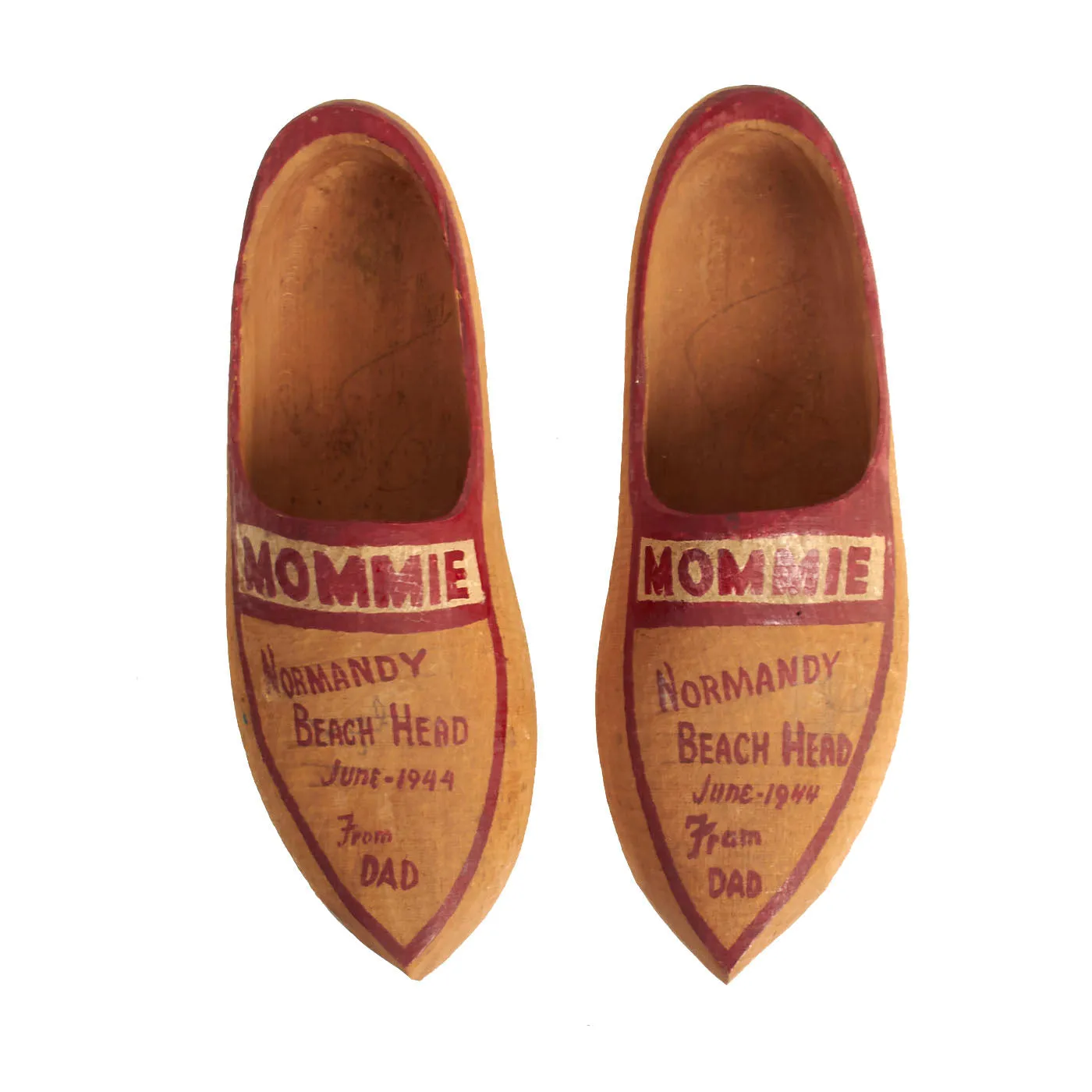 Original U.S. WWII Bring Back French Sabot Wooden Clogs From “Normandy Beach Head June 1944”