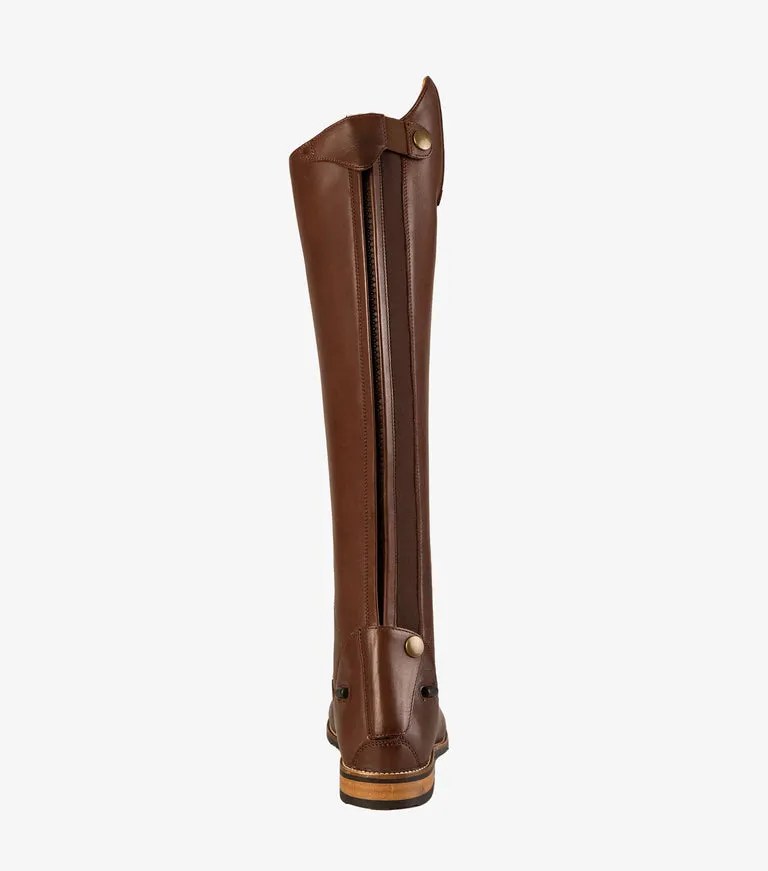 Premier Equine Maurizia Ladies Lace Front Tall Leather Riding Boots - Brown